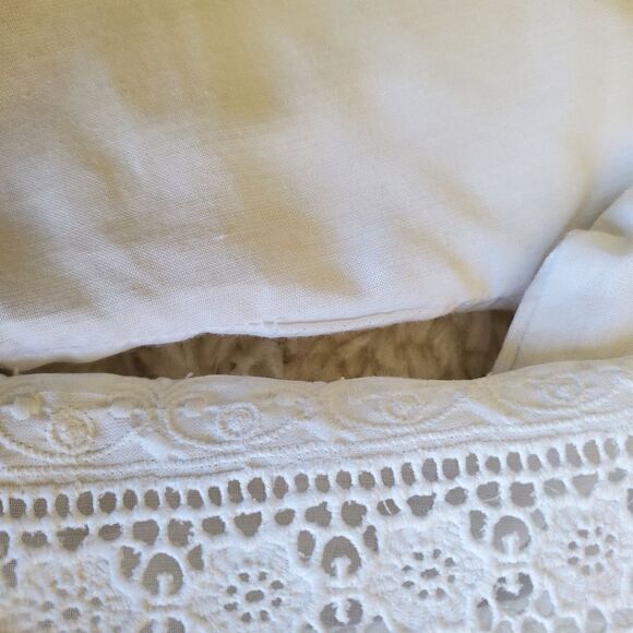 Adelaar Designer Collection Women's White Button Down Top Size 12 White Coquette - Picture 6 of 7